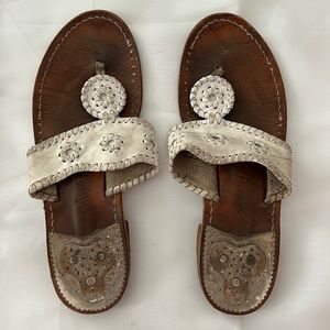 White Jack Rogers Classic Sandals 8.5